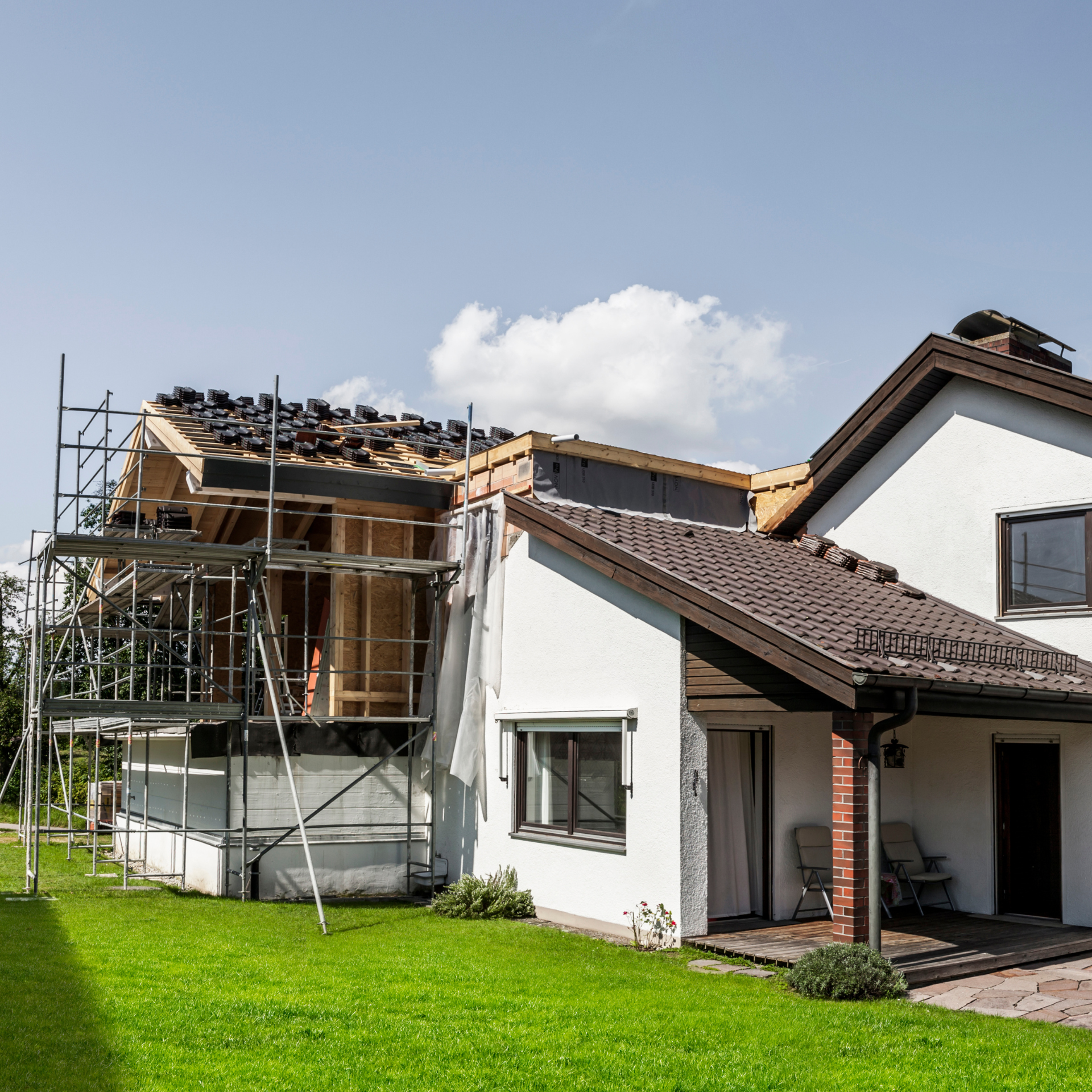 Tillbyggnad på hus